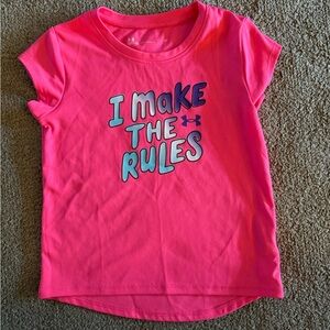 Under Armour Kids Bright Pink 'I Make The Rules' Tee